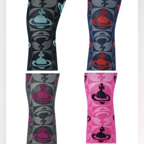 Vivienne Westwood tights pants stockings Japan Exclusive made in Japan pink - Picture 3 of 4